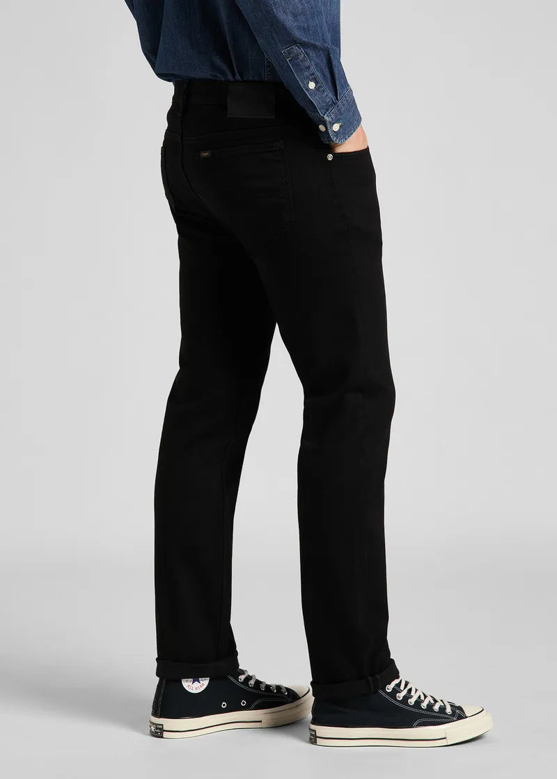 Męskie Spodnie Jeansowe Lee Rider Clean Black 112140635