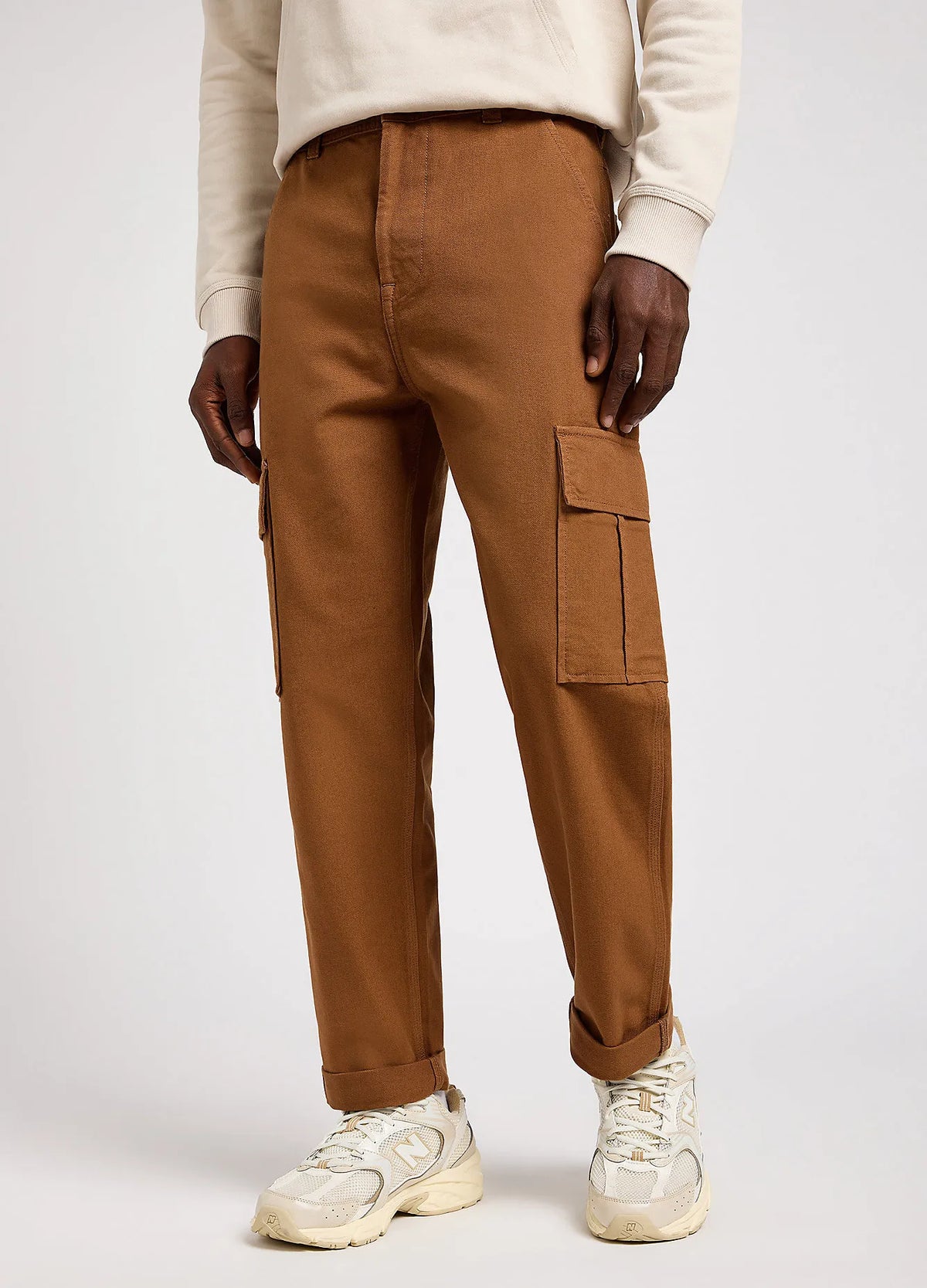 Męskie Spodnie Materiałowe Lee Cargo Pant Acorn 112349315 L72K015505