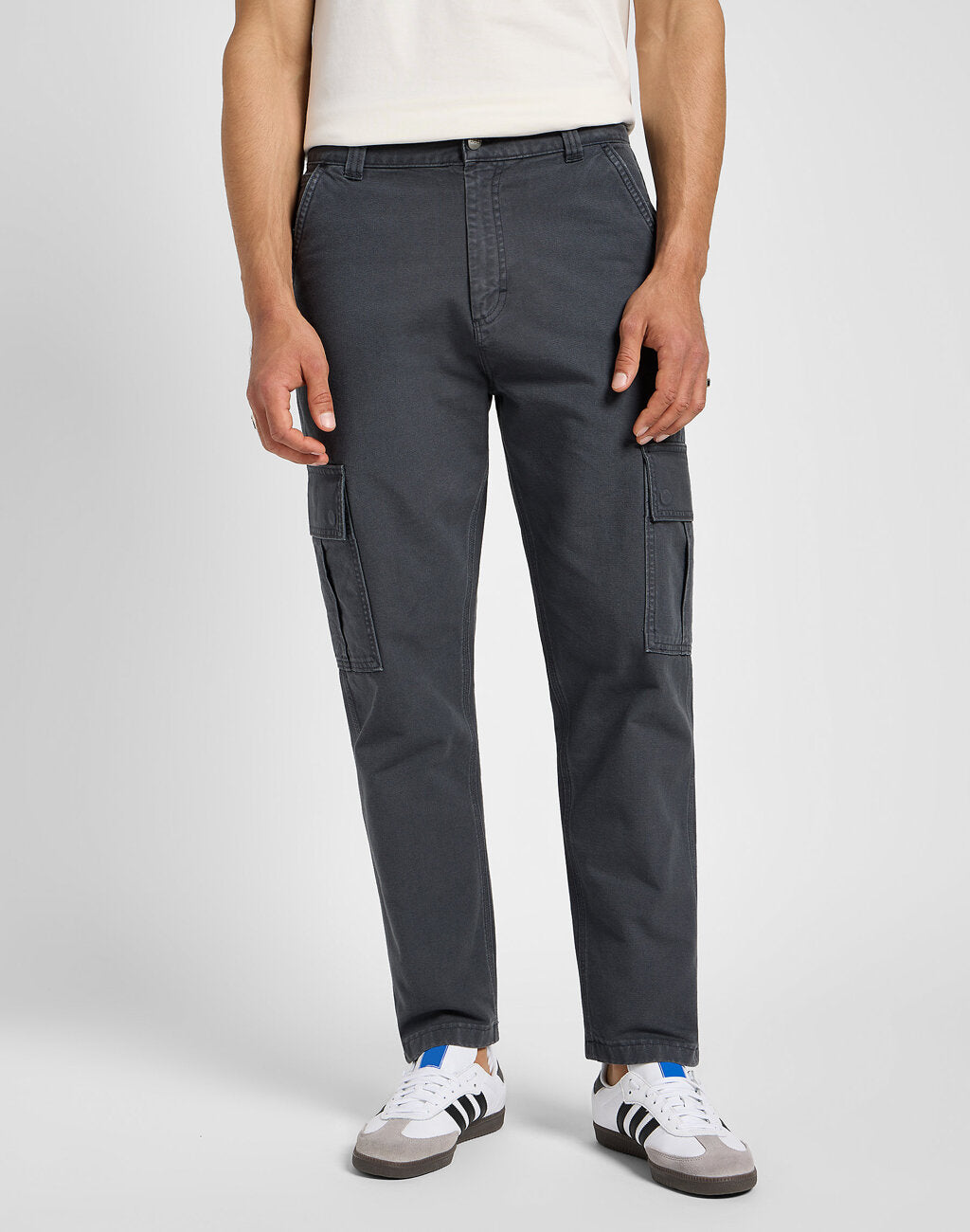 Męskie Spodnie Materiałowe Lee Cargo Pant Dark Muted Gray 112355783 L72K008531