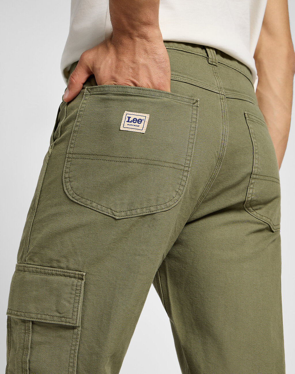 Męskie Spodnie Materiałowe Lee Cargo Pant Mercantile Green 112355782 L72K008526