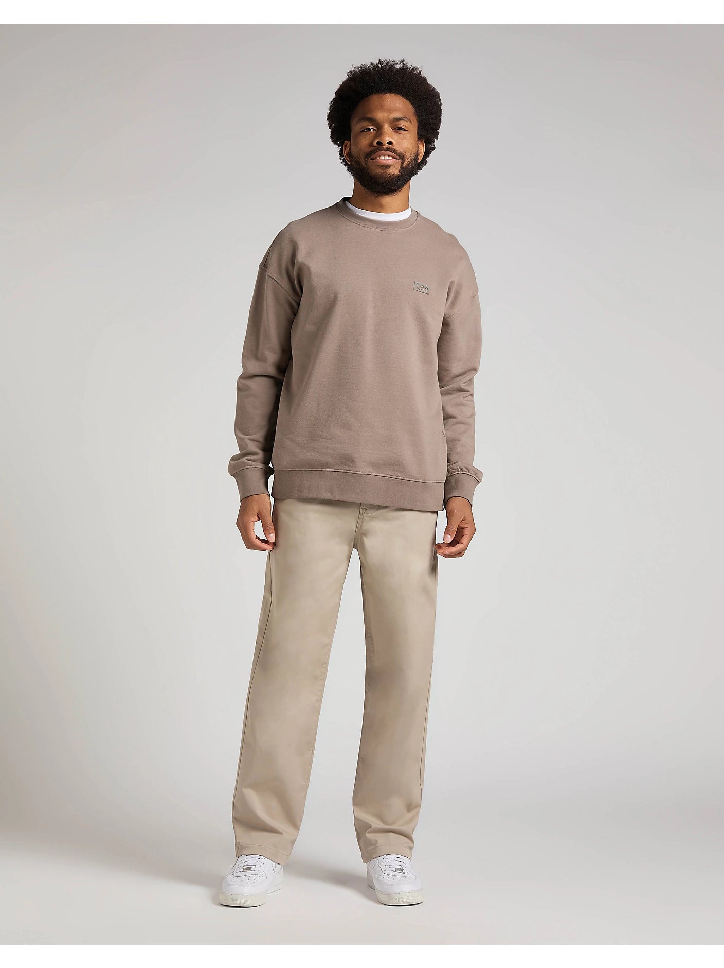 Męskie Spodnie Materiałowe Lee Relaxed Chino Stone L70XTY58 112145506