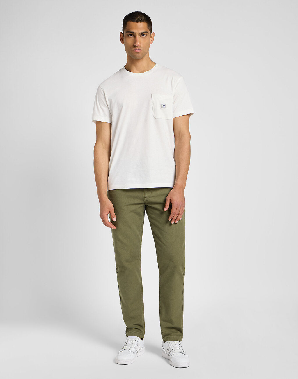 Męskie Spodnie Materiałowe Lee Relaxed Workwear Chino Mercantil Green 112355786 L78K008526