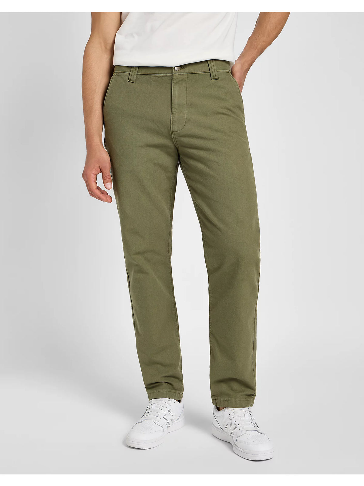 Męskie Spodnie Materiałowe Lee Relaxed Workwear Chino Mercantil Green 112355786 L78K008526
