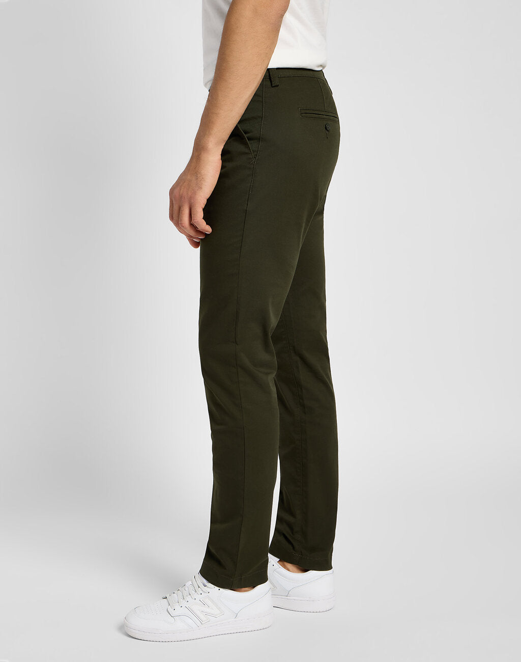 Męskie Spodnie Materiałowe Lee Slim Chino Olive Night 112355772 L71L016192