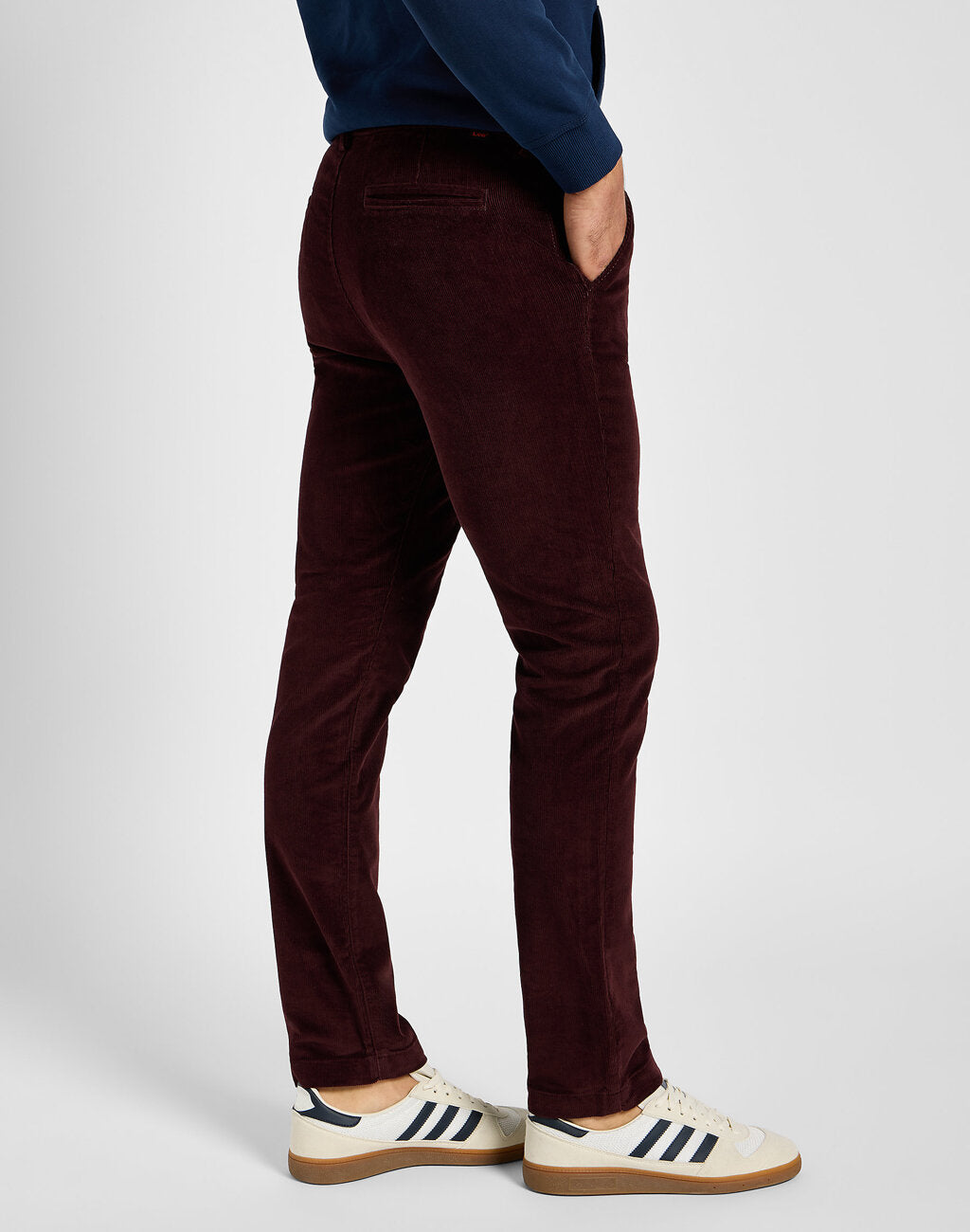 Męskie Spodnie Sztruksowe Lee Slim Chino Velvet Beet 112355773 L71l014782