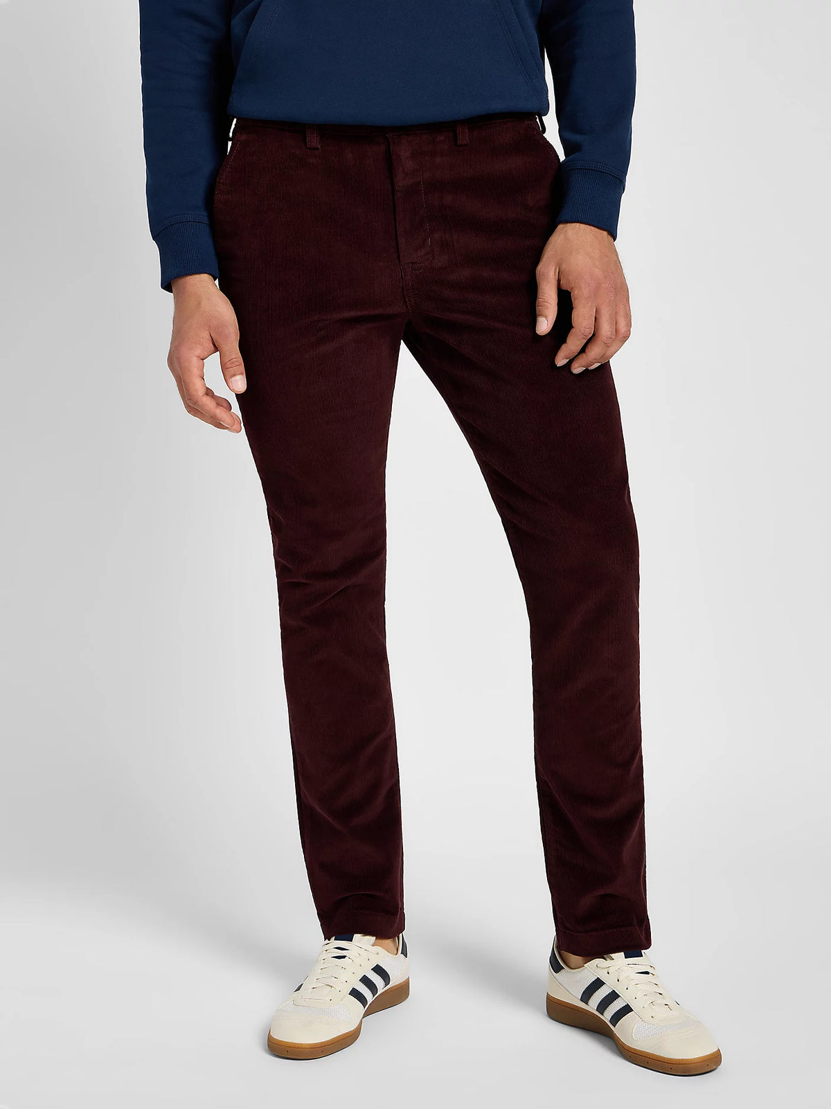 Męskie Spodnie Sztruksowe Lee Slim Chino Velvet Beet 112355773 L71l014782