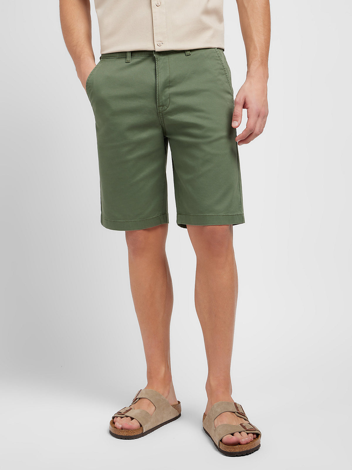 Męskie Szorty Materiałowe Lee Regular Chino Short Olive Grove 112351272