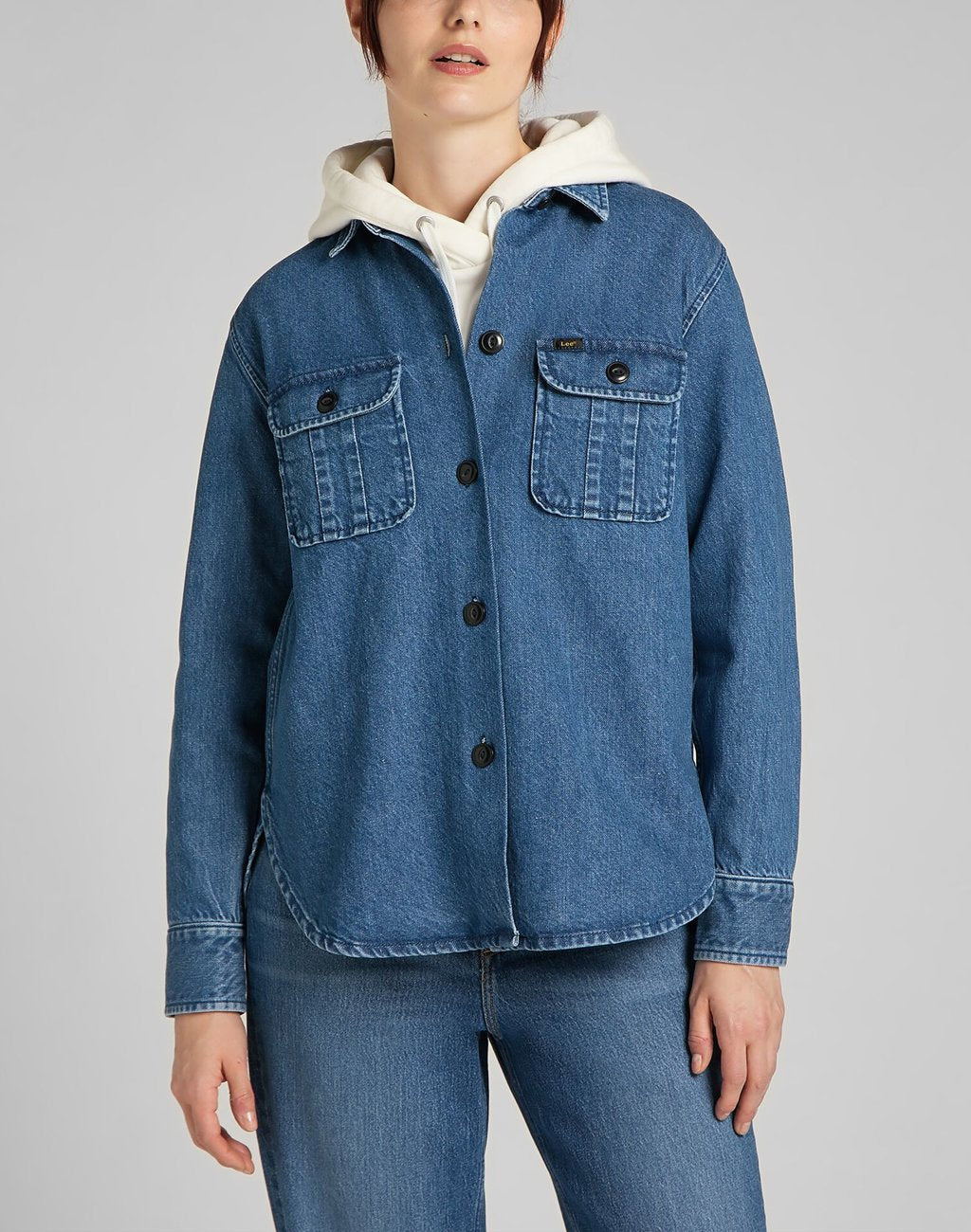 LEE OVERSHIRT DAMSKA KOSZULA JEANSOWA WASHED NOVA L54IOMQU 112140273