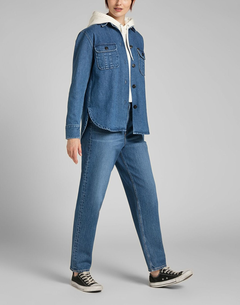LEE OVERSHIRT DAMSKA KOSZULA JEANSOWA WASHED NOVA L54IOMQU 112140273