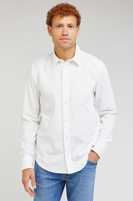 Koszula Elegancka Męska Lee Patch Shirt Bright White 112349052 LL37016738