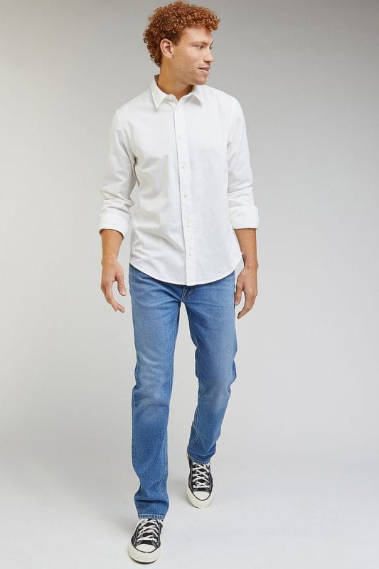 Koszula Elegancka Męska Lee Patch Shirt Bright White 112349052 LL37016738