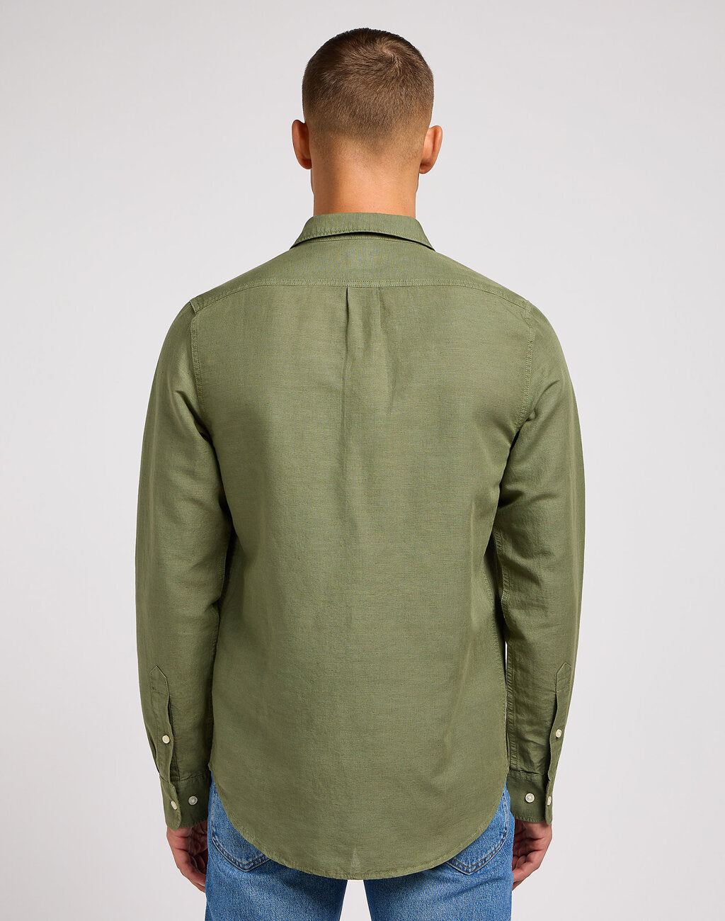 Lee Patch Shirt Męska Koszula Elegancka Logo Olive Grove 112350072 LL37045022