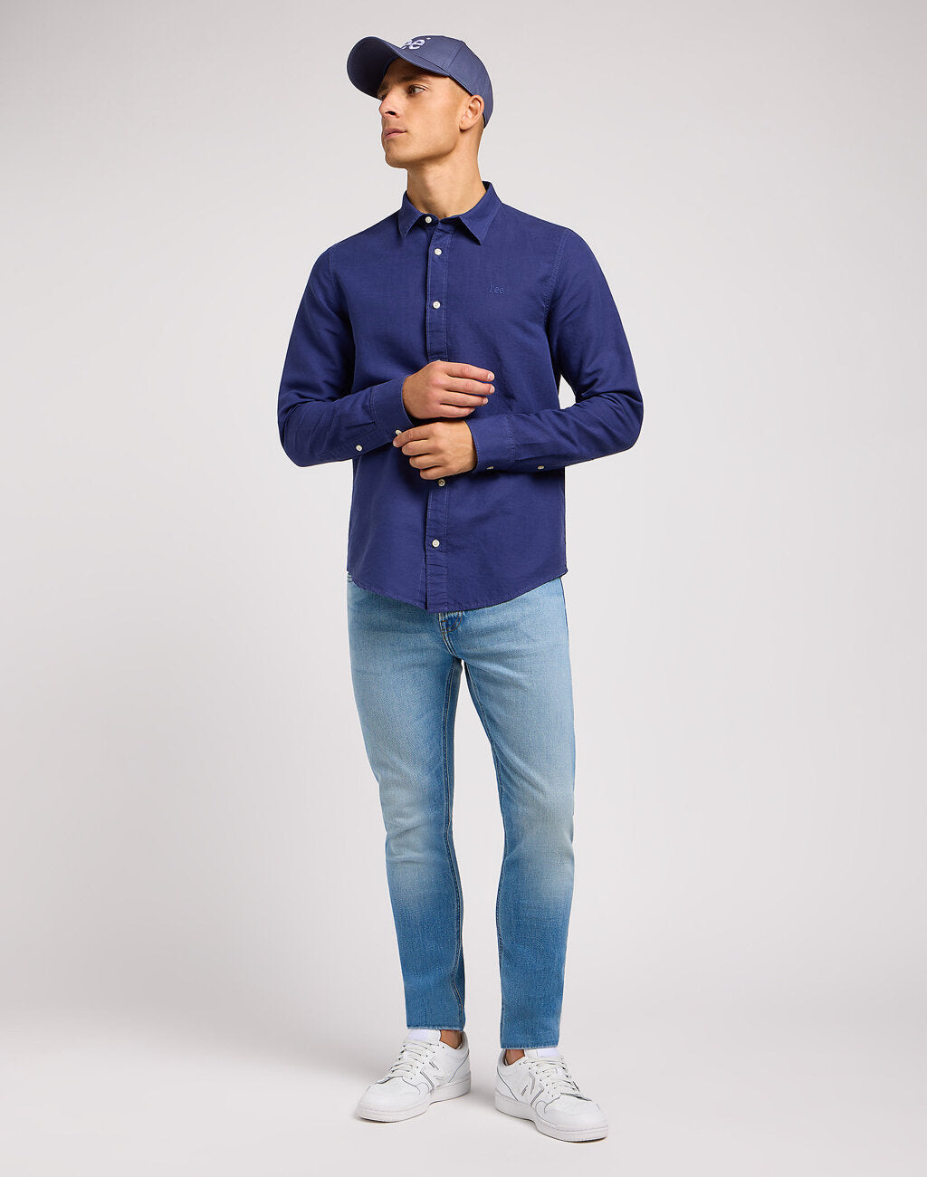 Lee Patch Shirt Męska Koszula Elegancka Medieval Blue 112349964 LL37012041
