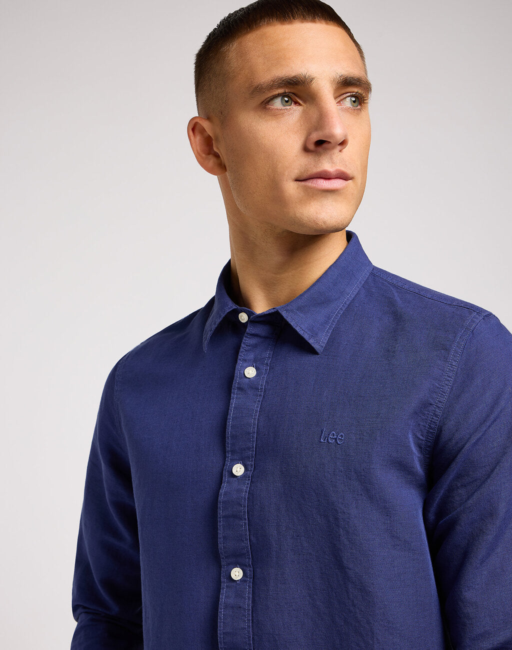 Lee Patch Shirt Męska Koszula Elegancka Medieval Blue 112349964 LL37012041