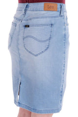 LEE PENCIL SKIRT DAMSKA SPÓDNICA JEANSOWA PALE RIDER L38GRKXS 112108203