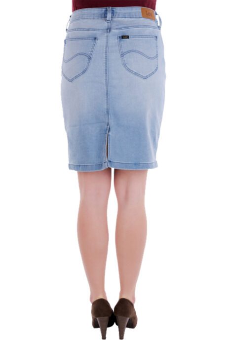 LEE PENCIL SKIRT DAMSKA SPÓDNICA JEANSOWA PALE RIDER L38GRKXS 112108203