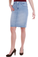 LEE PENCIL SKIRT DAMSKA SPÓDNICA JEANSOWA PALE RIDER L38GRKXS 112108203