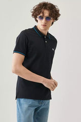LEE PIQUE POLO MĘSKIE POLO KRÓTKI RĘKAW BLACK L61ARL01 112113687