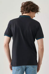 LEE PIQUE POLO MĘSKIE POLO KRÓTKI RĘKAW BLACK L61ARL01 112113687
