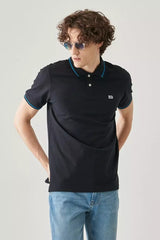 LEE PIQUE POLO MĘSKIE POLO KRÓTKI RĘKAW BLACK L61ARL01 112113687