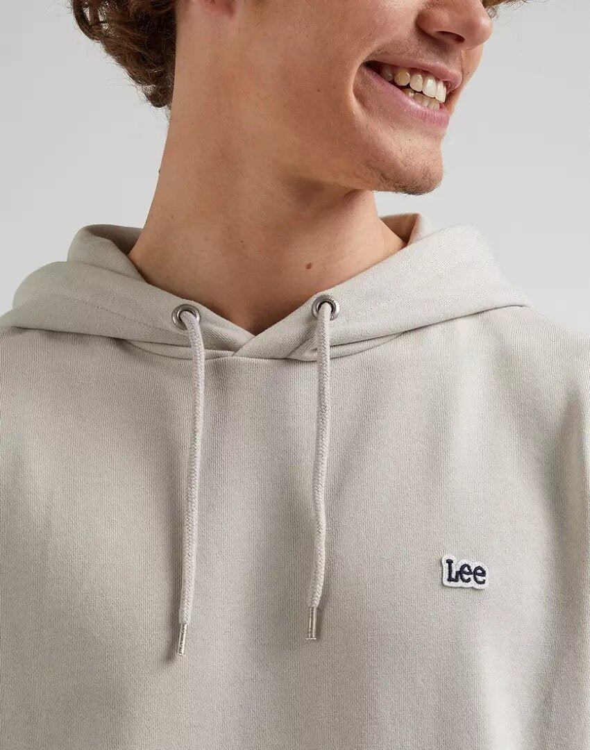 Lee Plain Hoodie Męska Bluza Foggy Gray L80YFWA14 112331441