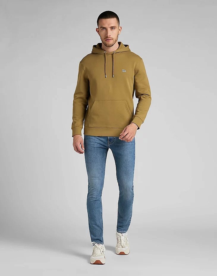 Bluza Klasyczna Męska Lee Plain Hoodie Logo Kaptur Ammonite L80YRY85 112321576