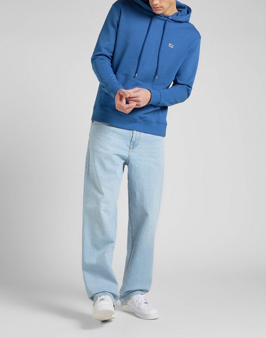LEE PLAIN HOODIE MĘSKA BLUZA Z KAPTUREM BLUE UNION L80YSPUF 112145595