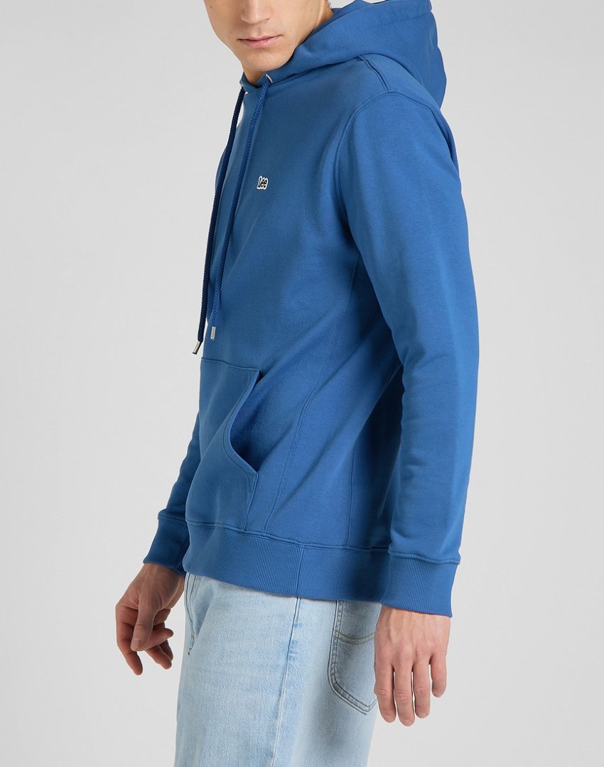 LEE PLAIN HOODIE MĘSKA BLUZA Z KAPTUREM BLUE UNION L80YSPUF 112145595