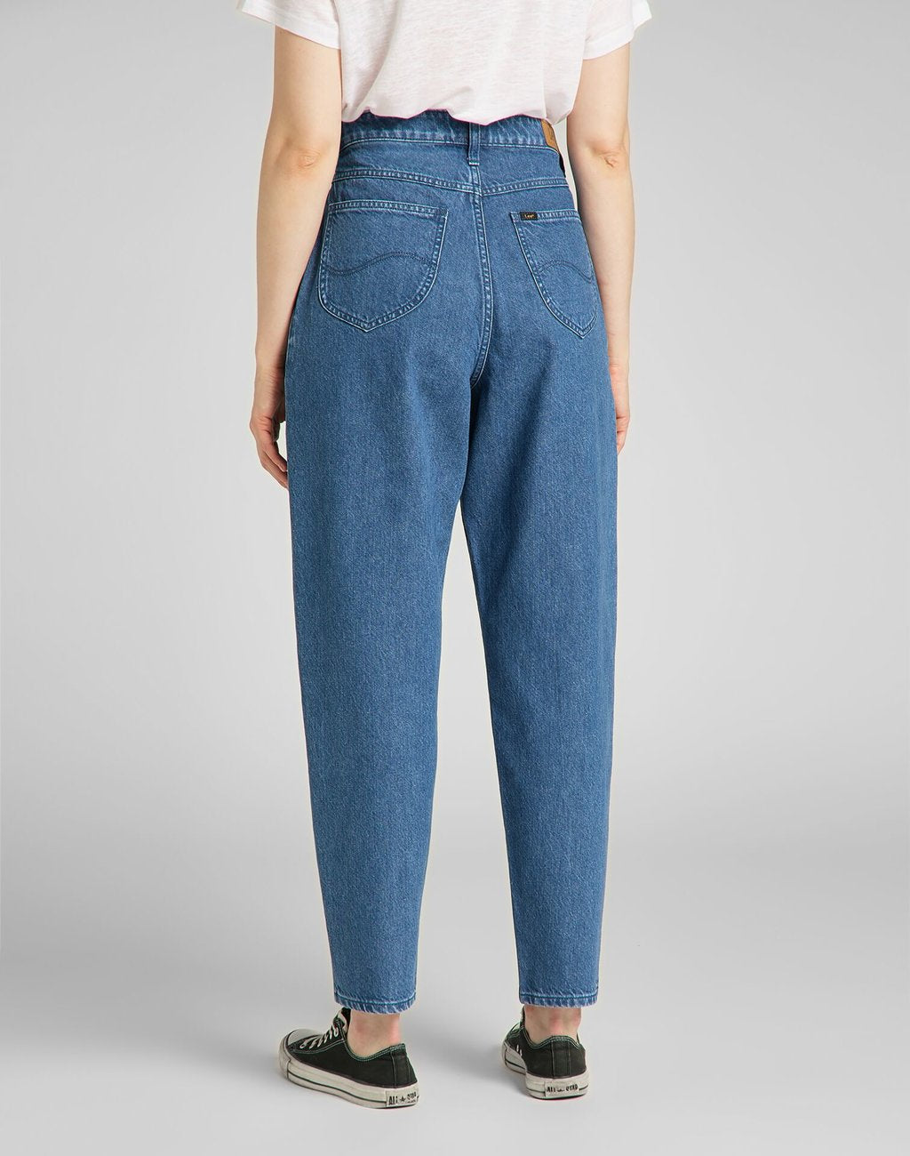 LEE PLEATED STELLA TAPER DAMSKIE SPODNIE JEANSOWE WASHED NOVA L30VOMQU 112139822
