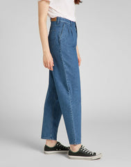 LEE PLEATED STELLA TAPER DAMSKIE SPODNIE JEANSOWE WASHED NOVA L30VOMQU 112139822