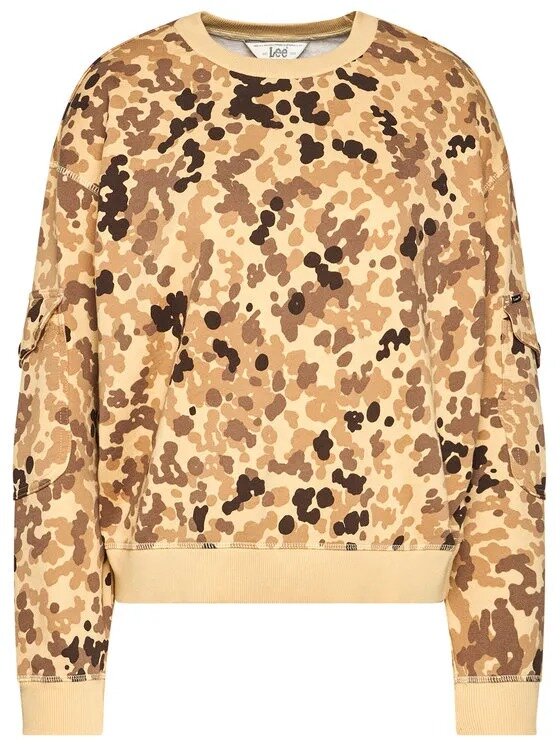 LEE POCKET SWEATSHIRT DAMSKA BLUZA BEZ KAPTURA BLEACHED SAND L53ZTXO