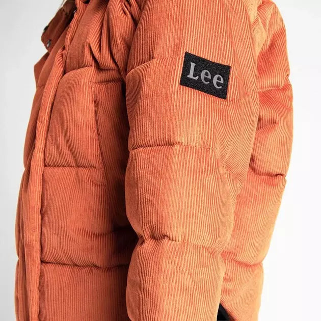 LEE PUFFER JACKET DAMSKA KURTKA SZTRUKSOWA BURNT OCRA L56VMGOM 112113113