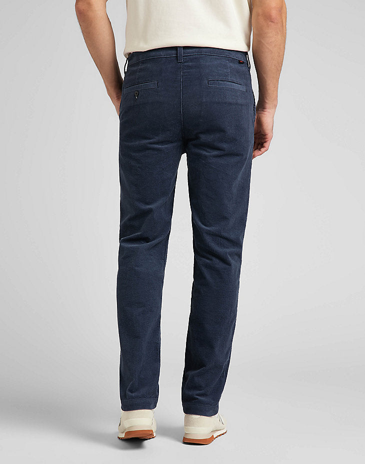 LEE REGULAR CHINO MĘSKIE SPODNIE SZTRUKSOWE SZTRUKS MOOD INDIGO L71FQE50 112321615
