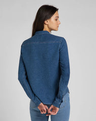 LEE REGULAR SHIRT DAMSKA KOSZULA JEANSOWA DŁUGI RĘKAW ARCTIC ICE L46AUGUW 112145212