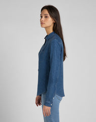 LEE REGULAR SHIRT DAMSKA KOSZULA JEANSOWA DŁUGI RĘKAW ARCTIC ICE L46AUGUW 112145212