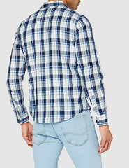 LEE REGULAR SHIRT MĘSKA KOSZULA MATERIAŁOWA NAVY L69HME35 112117213