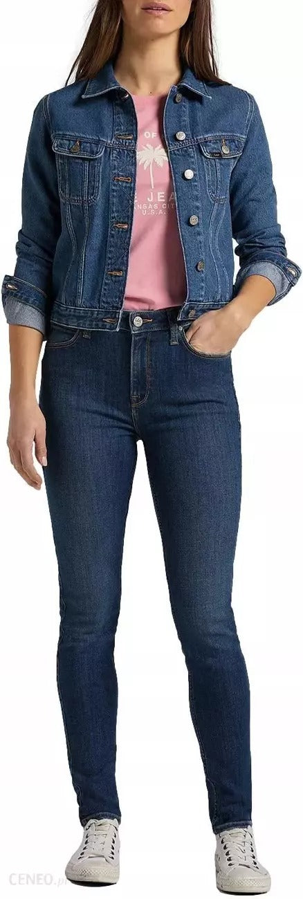 LEE RIDER JACKET DAMSKA KURTKA JEANSOWA MID STONE L54MJLVK 112112823