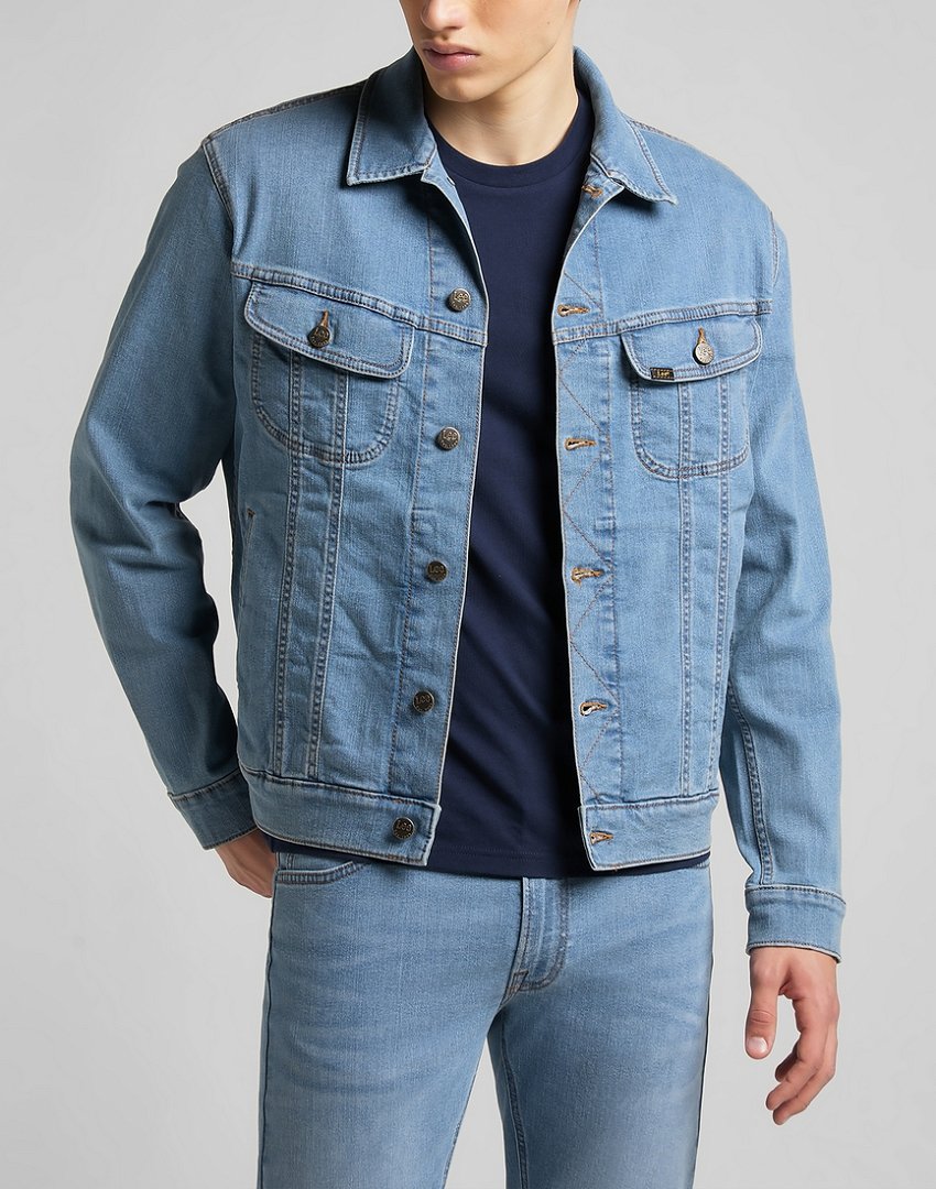 LEE RIDER JACKET MĘSKA KURTKA JEANSOWA LIGHT WORN L89ZSQXN 112145656