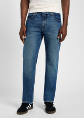 Lee Męskie Spodnie Jeansowe Rider Blue Abyss 112355794 L701008561