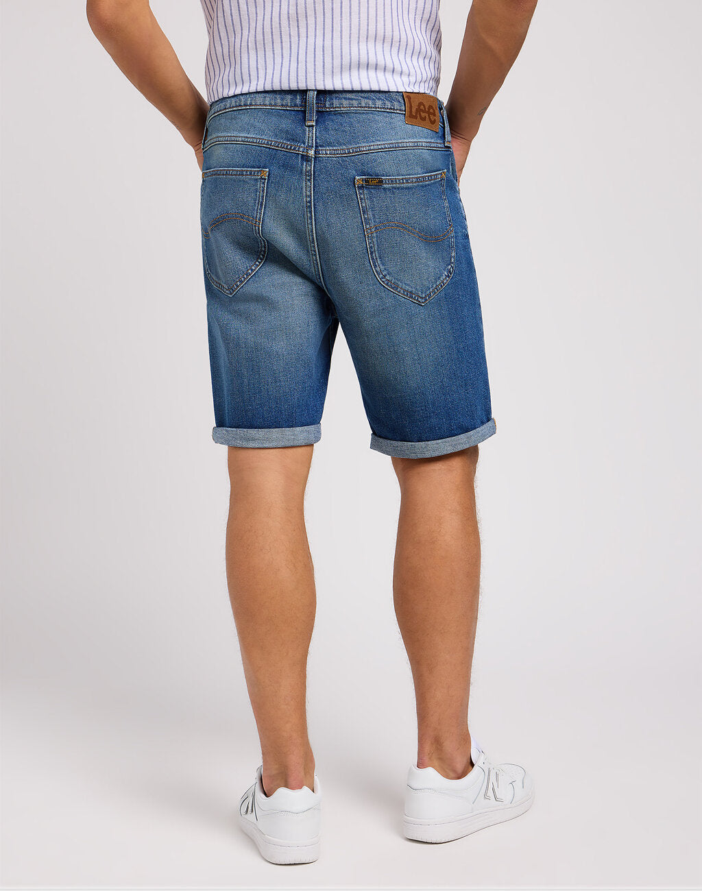 Męskie Krótkie Spodenki Jeansowe Lee Rider Short Warm Breeze 112349232 L73F016080