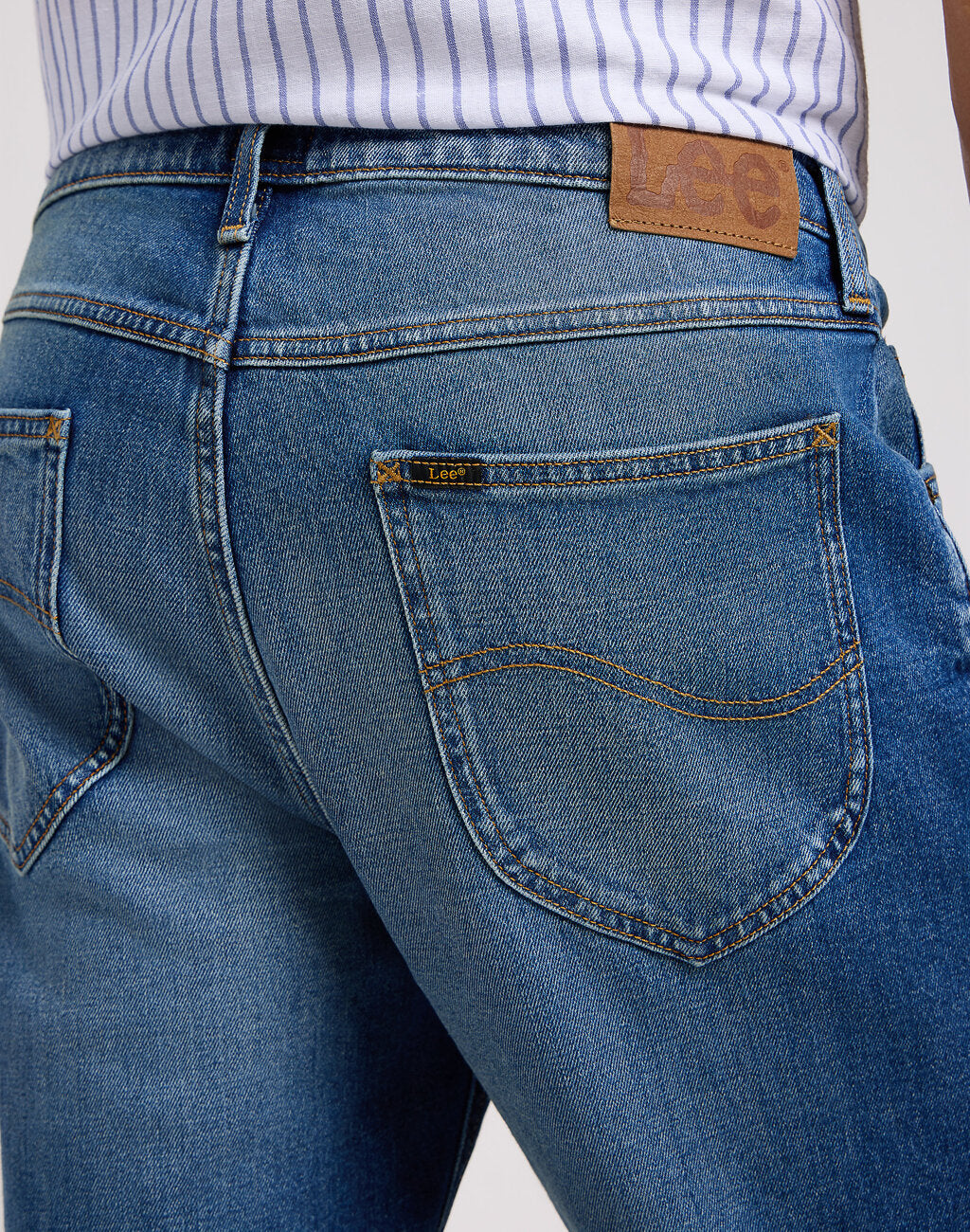 Męskie Krótkie Spodenki Jeansowe Lee Rider Short Warm Breeze 112349232 L73F016080