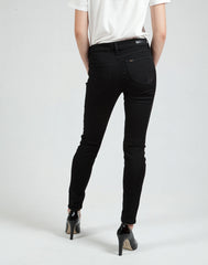 LEE SCARLETT DAMSKIE SPODNIE JEANSOWE JEANS DŻINSY BLACK RINSE L526SH47 112111903