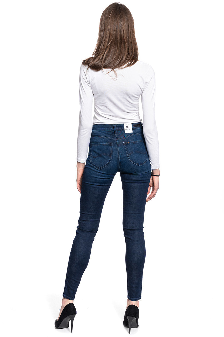 LEE SCARLETT HIGH DAMSKIE SPODNIE JEANSOWE CLEAN WHEATON L626RKEX 112140401