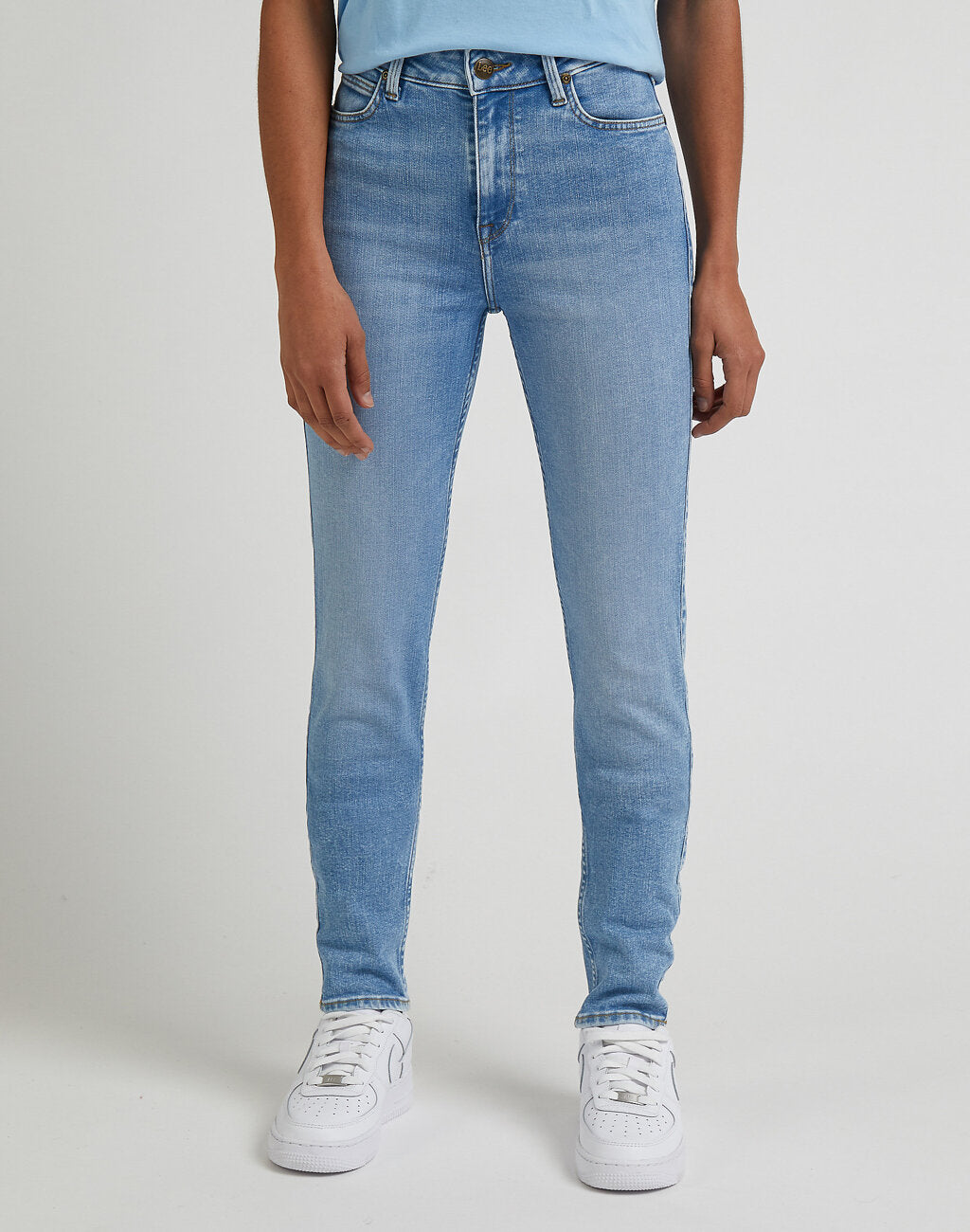 LEE SCARLETT HIGH DAMSKIE SPODNIE JEANSOWE JEANSY DŻINS RUSHING IN LIGHT L626GUB43 112333697