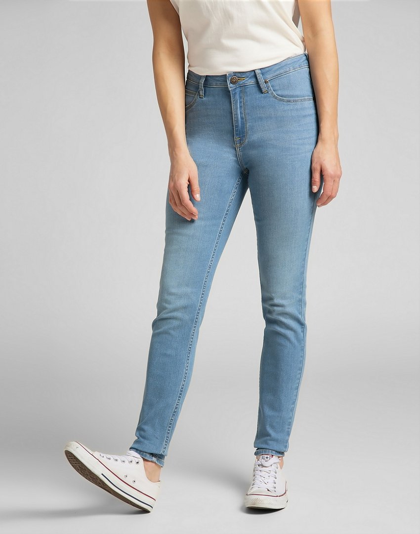 Damskie Spodnie Jeansowe Lee Scarlett High Light Blue L626EMXV 112145307