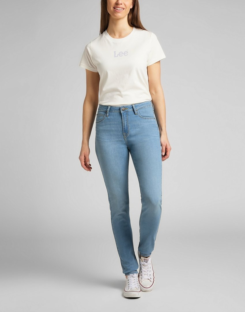 LEE SCARLETT HIGH DAMSKIE SPODNIE JEANSOWE LIGHT BLUE L626EMXV 112145307