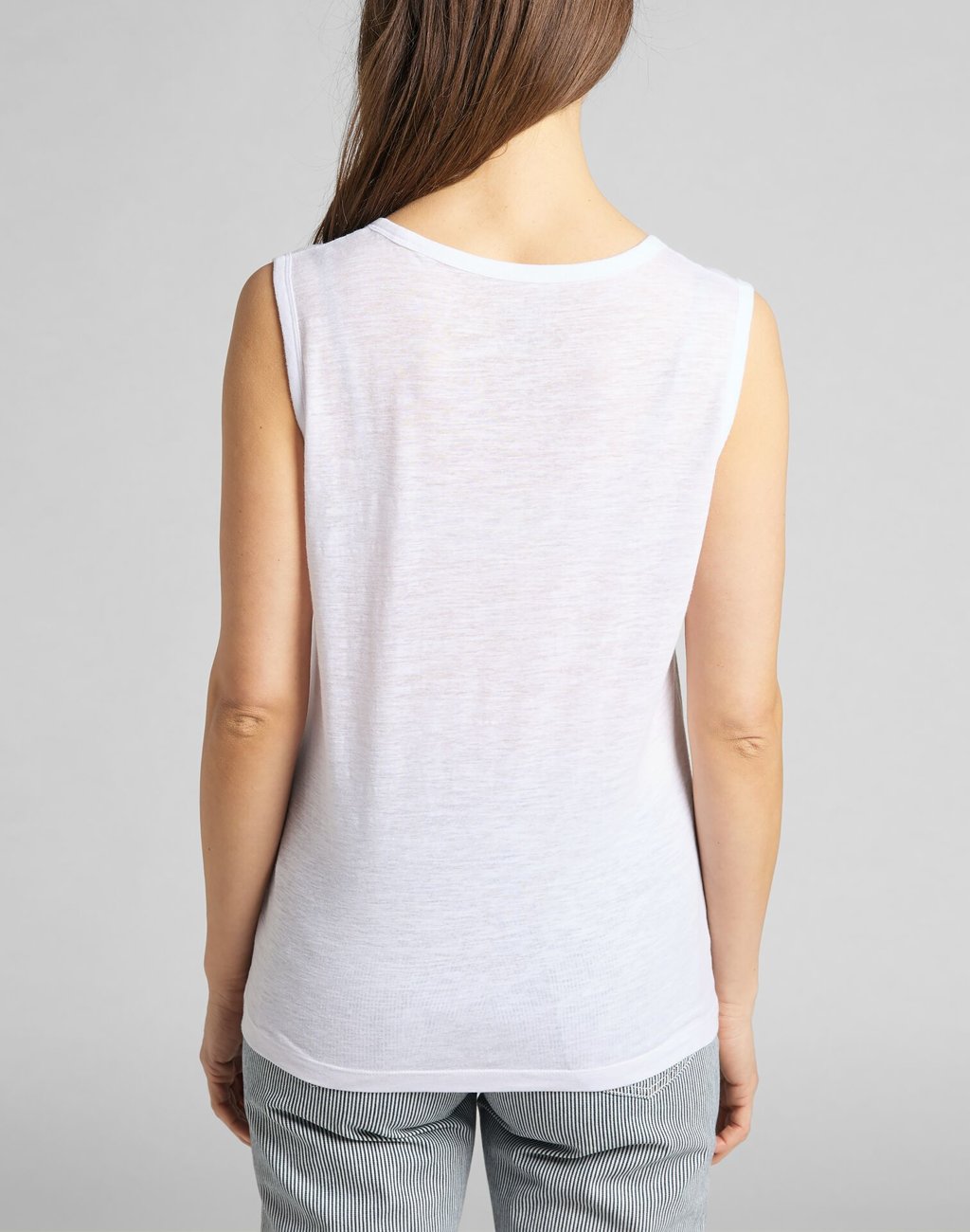 LEE SCOOP NECK TANK WHITE CANVAS L43CENRR 112109554
