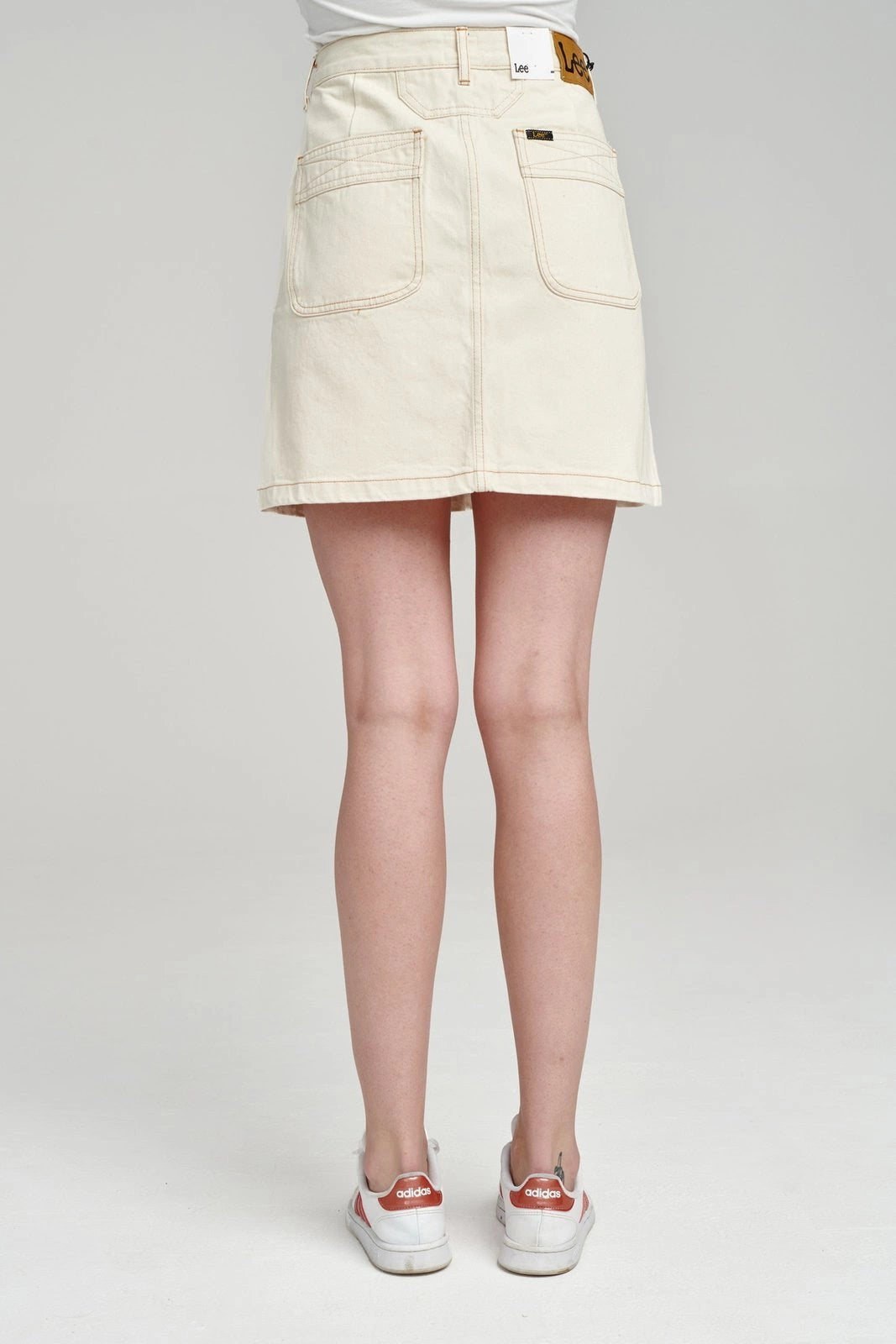 LEE SEASONAL SKIRT DAMSKA SPÓDNICA MINI OFF WHITE L38ACXFR 112108133