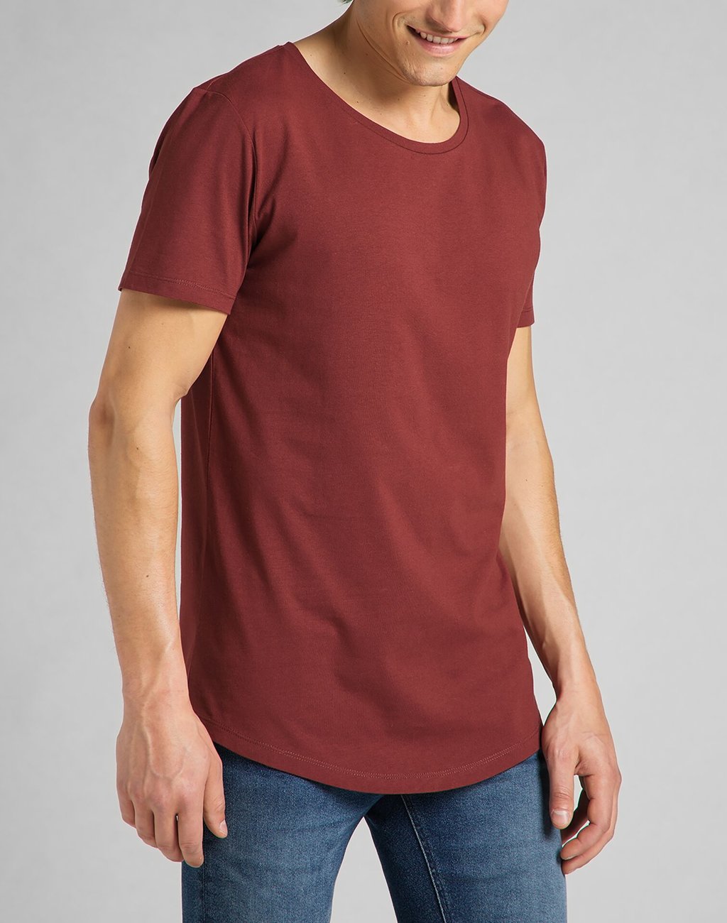 LEE SHAPED TEE MĘSKI T-SHIRT KOSZULKA FIRED BRICK L62JEPTM 112140416