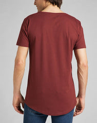 LEE SHAPED TEE MĘSKI T-SHIRT KOSZULKA FIRED BRICK L62JEPTM 112140416